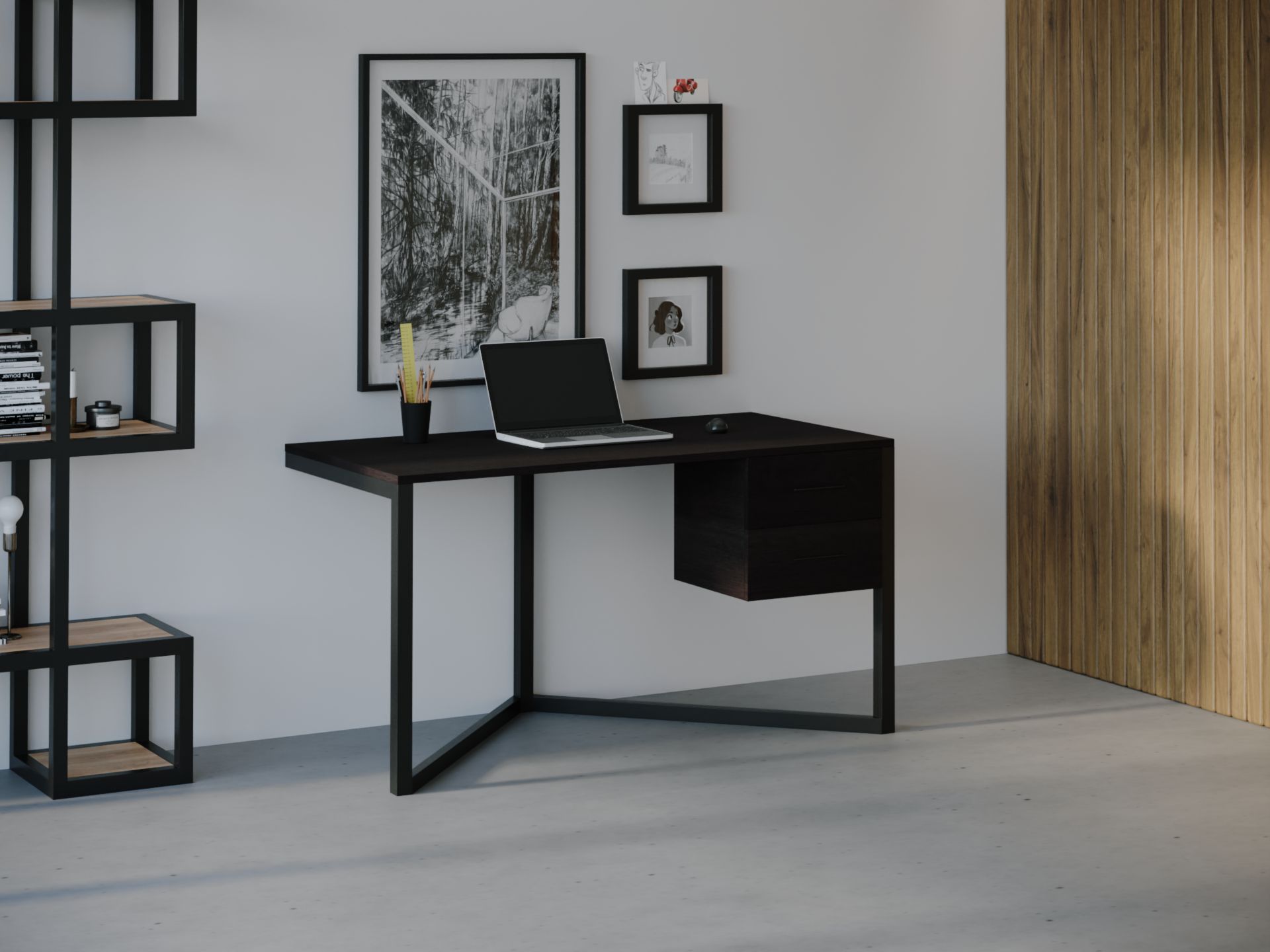 

Компьютерный стол HYGGE HG035 Молде 135 х 80 х 75 см ДСП Дуб Венге