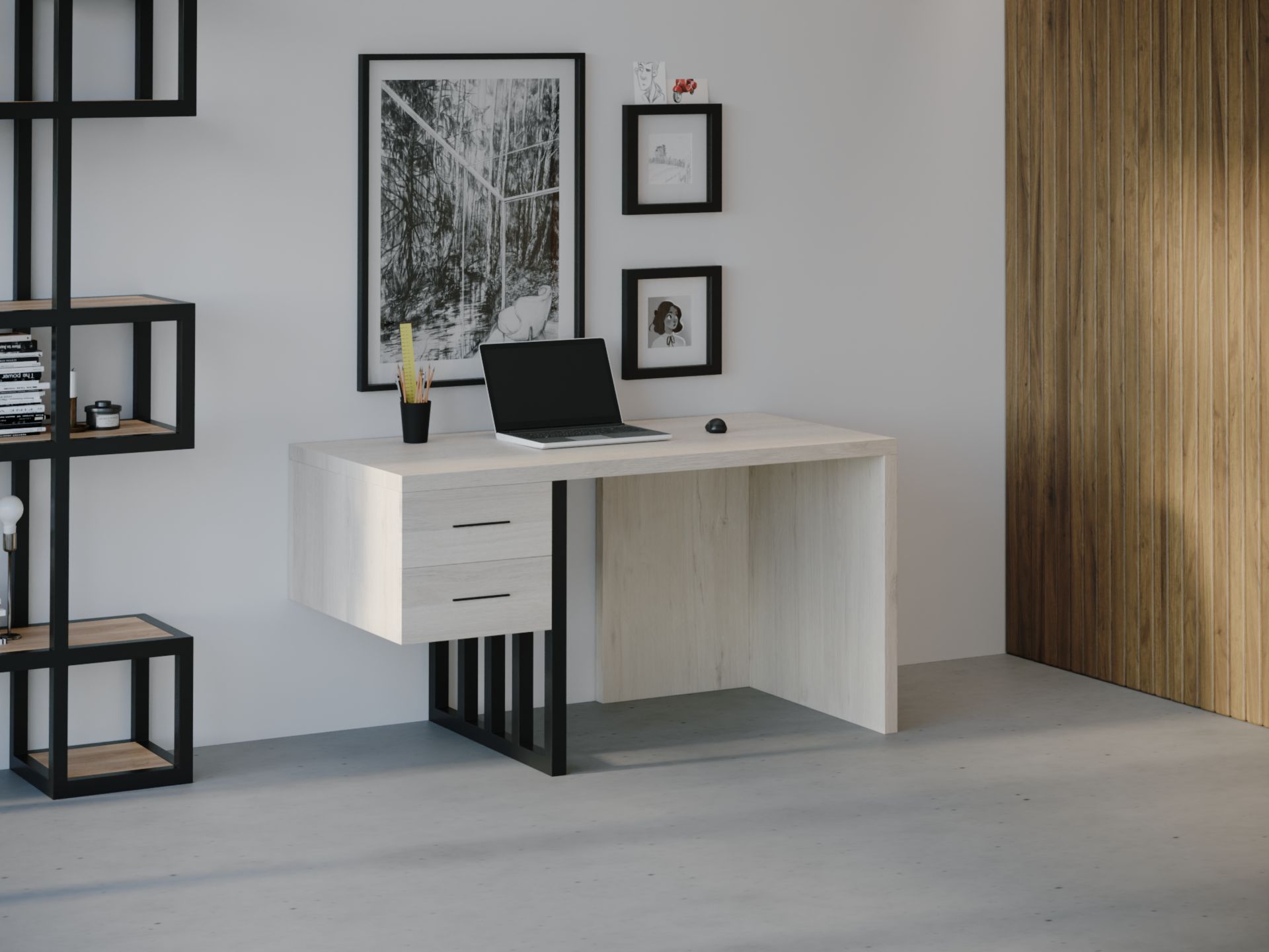 

Компьютерный стол HYGGE HG036 Нарвик 135 х 80 х 75 см ДСП Дуб Белый