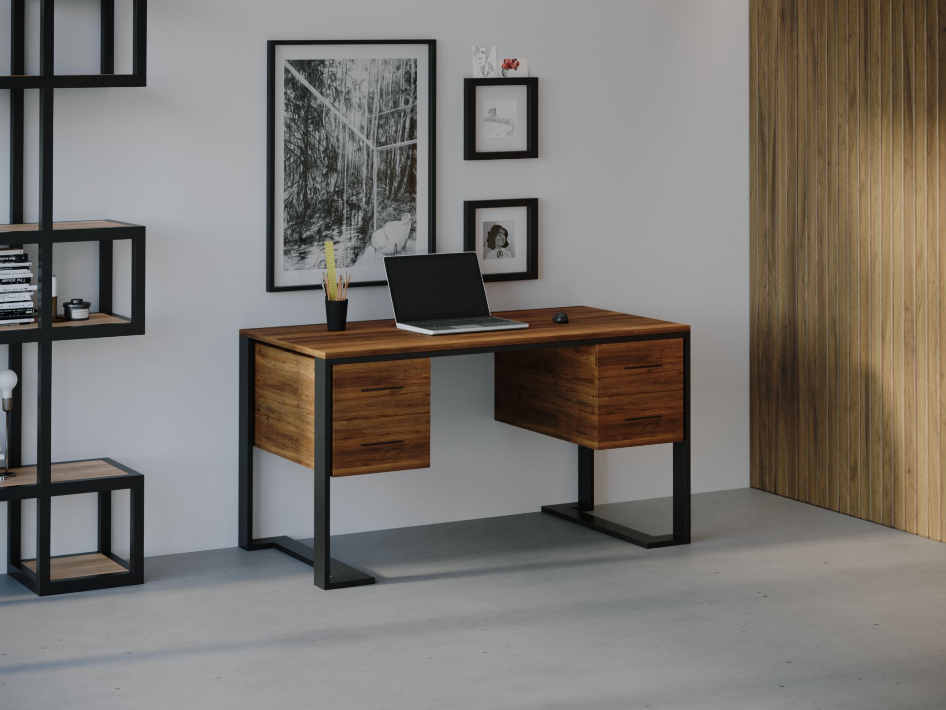 

Компьютерный стол HYGGE HG033 Биф 120 х 80 х 75 см ДСП Дуб Ореховый
