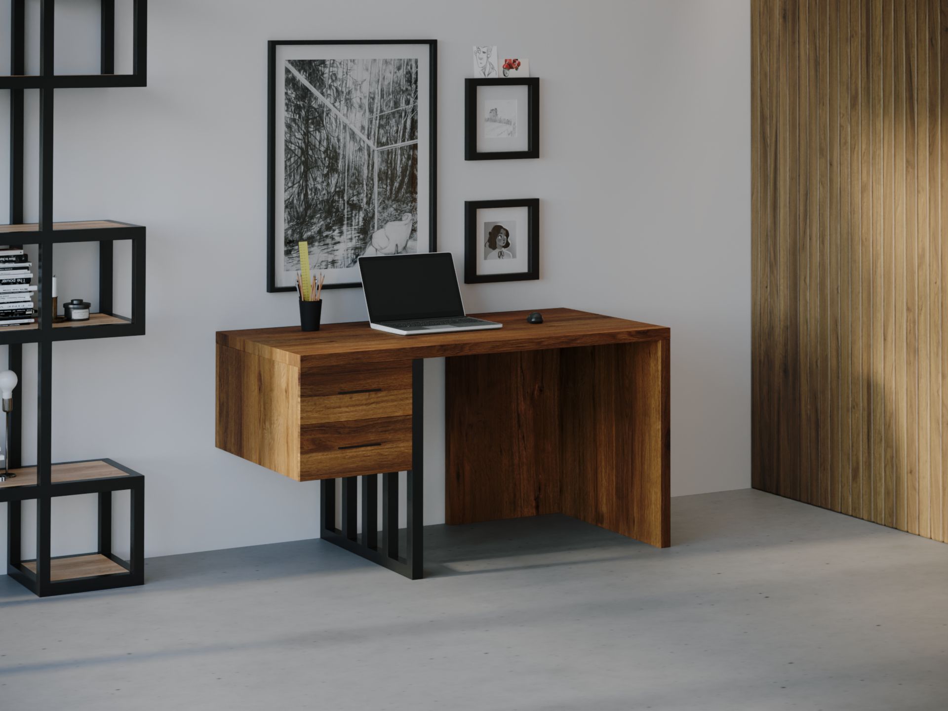 

Компьютерный стол HYGGE HG036 Нарвик 150 х 80 х 75 см ДСП Дуб Ореховый