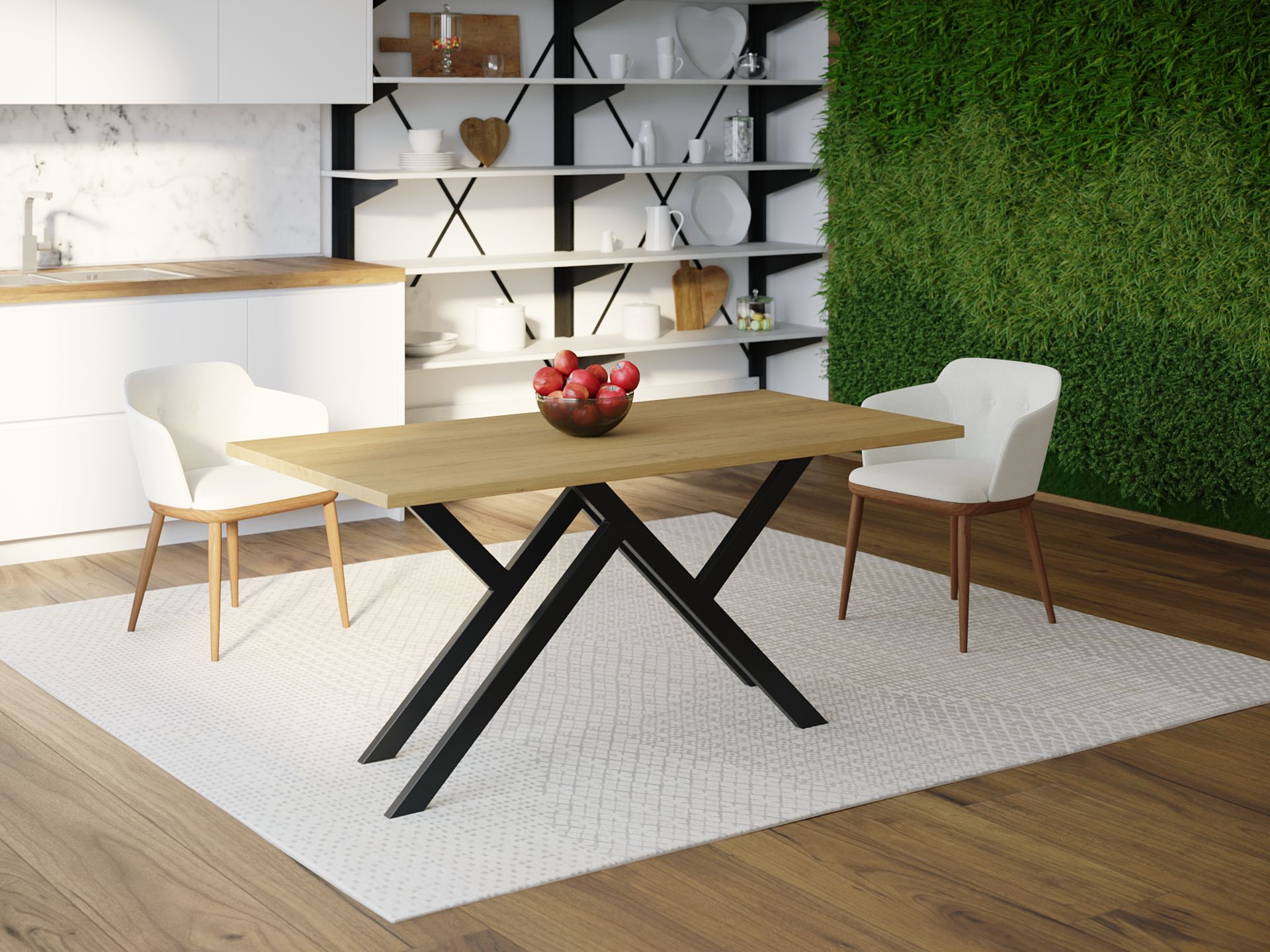 

Обеденный стол HYGGE HG042 Траун 135 х 80 х 75 см ДСП Дуб Светлый