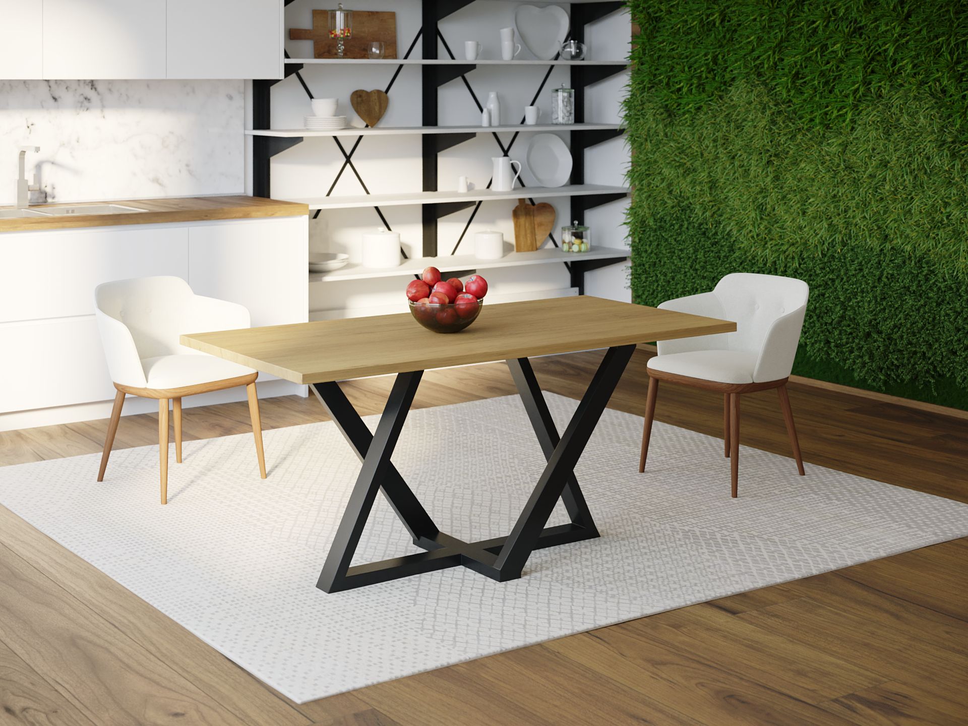 

Обеденный стол HYGGE HG041 Освольд 150 х 80 х 75 см ДСП Дуб Светлый