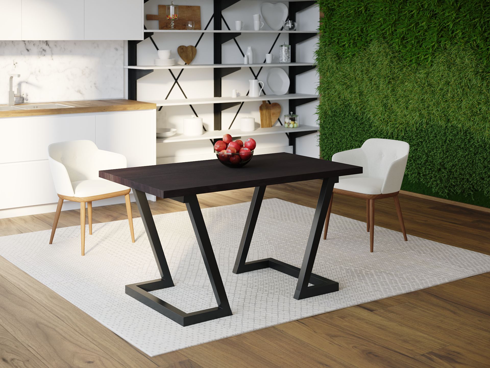 

Обеденный стол HYGGE HG040 Скальт 135 х 80 х 75 см ДСП Дуб Венге
