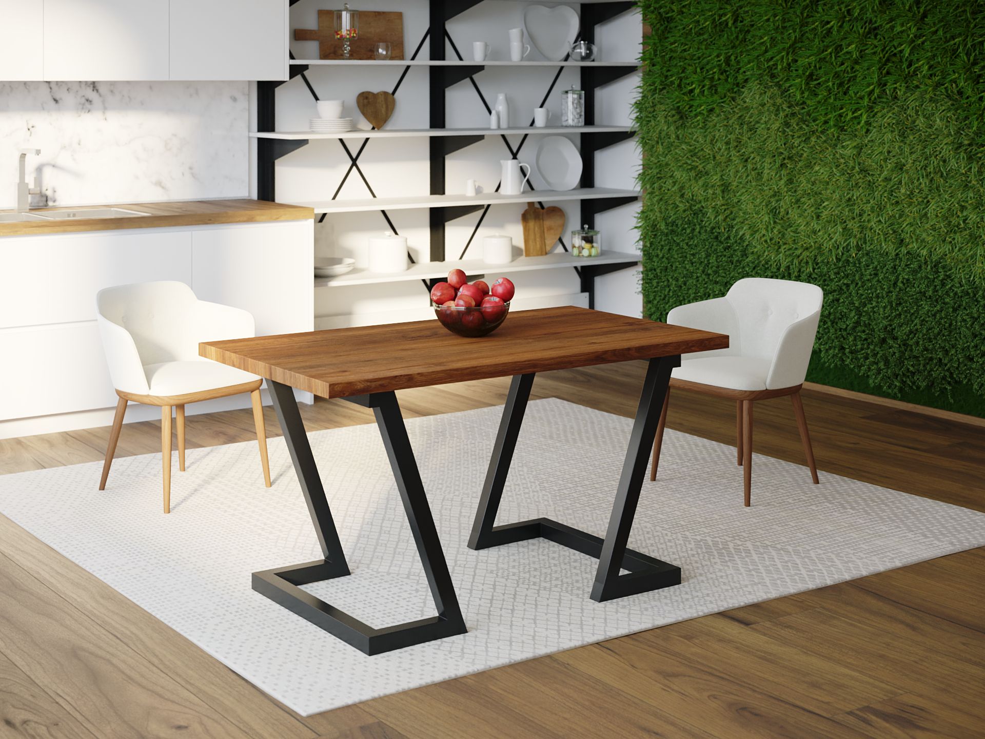 

Обеденный стол HYGGE HG040 Скальт 135 х 80 х 75 см ДСП Дуб Ореховый