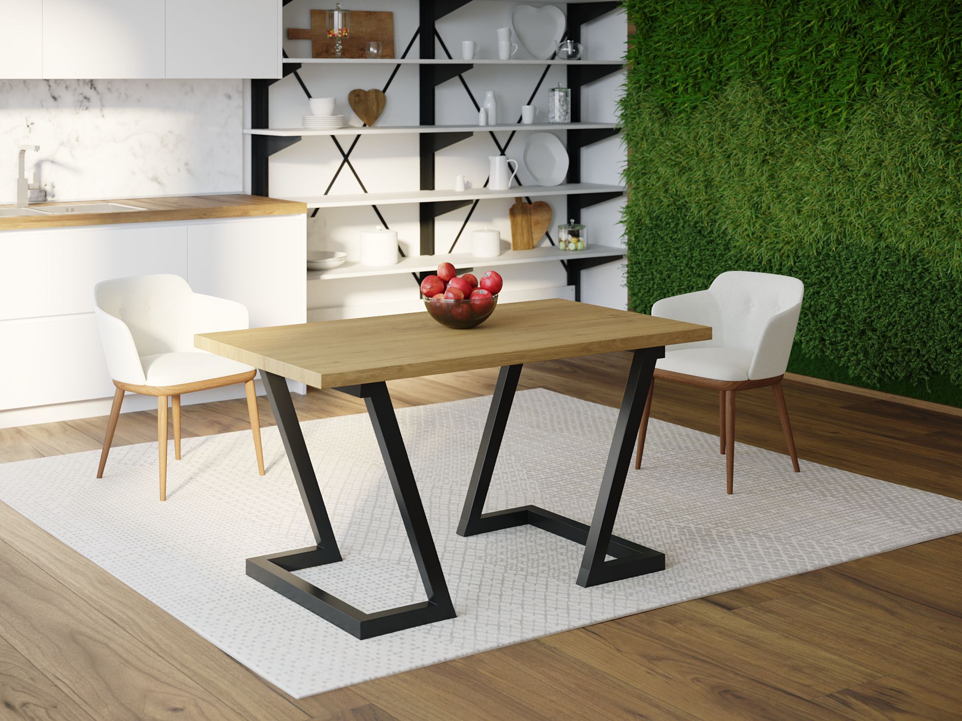 

Обеденный стол HYGGE HG040 Скальт 120 х 80 х 75 см ДСП Дуб Светлый