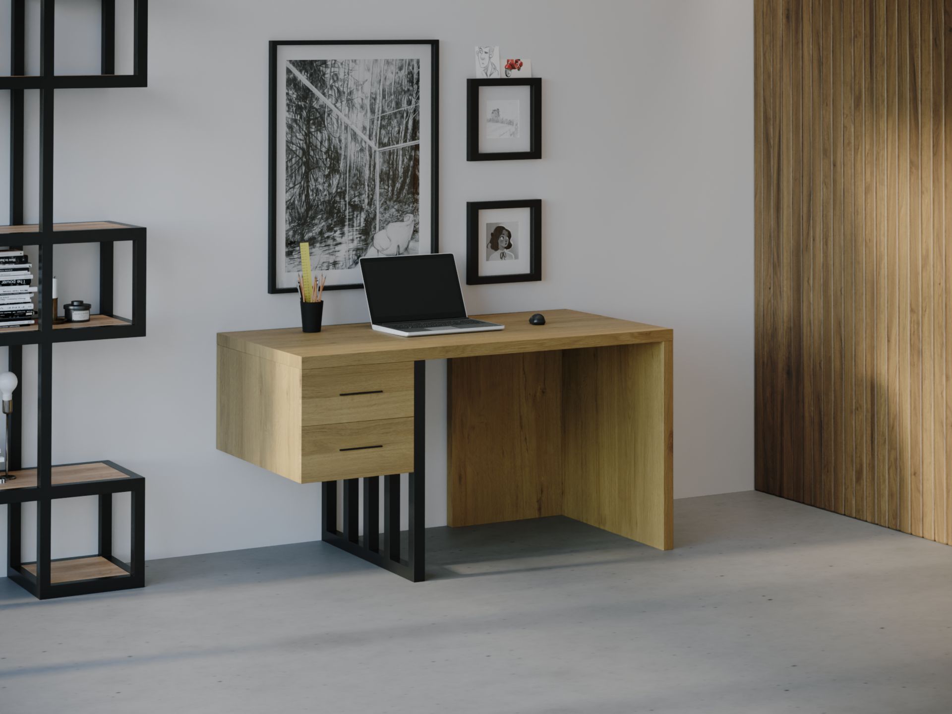 

Компьютерный стол HYGGE HG036 Нарвик 135 х 80 х 75 см ДСП Дуб Светлый