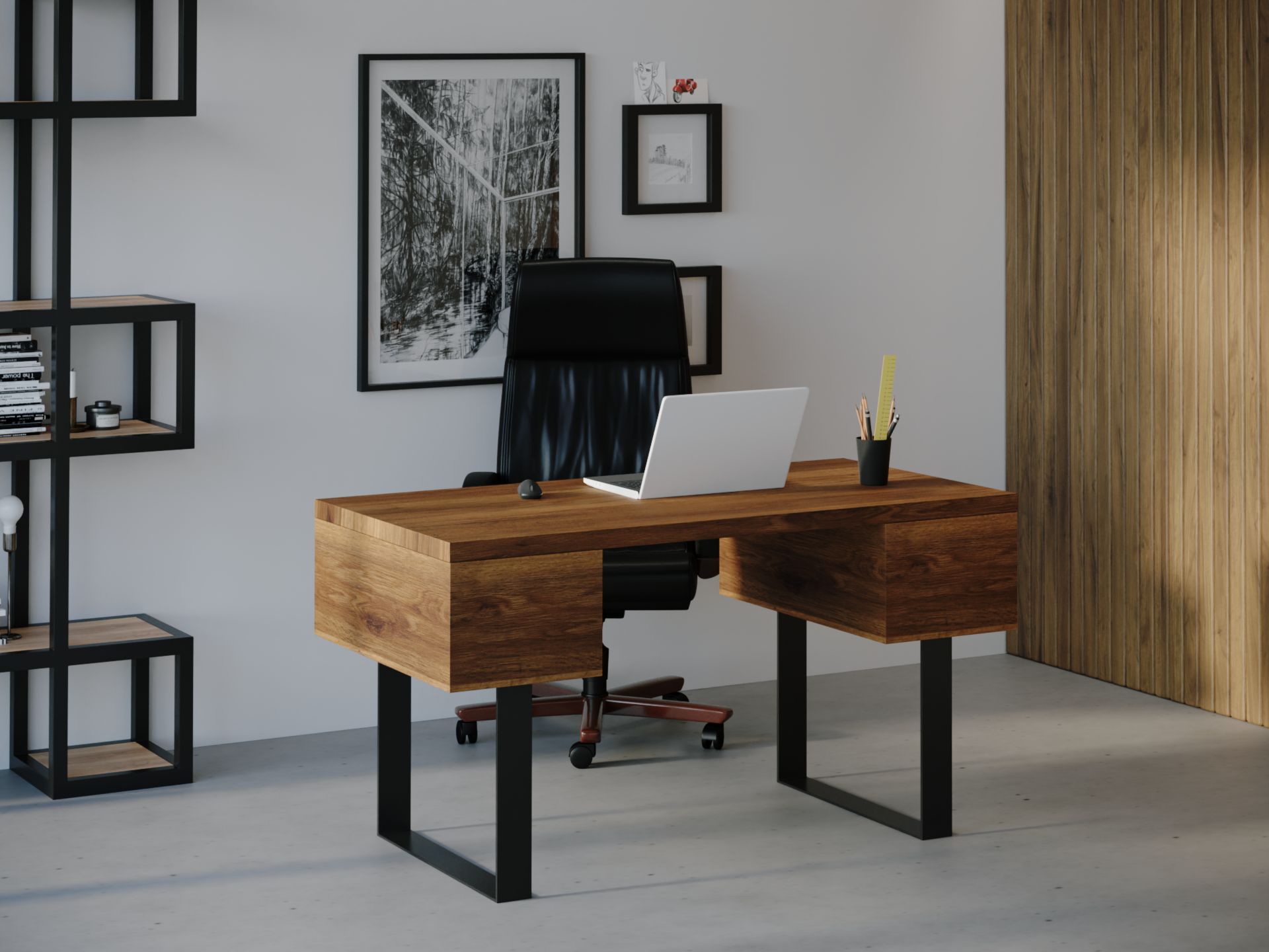 

Компьютерный стол HYGGE HG023 Юллінге 120 х 80 х 75 см ДСП Дуб Ореховый