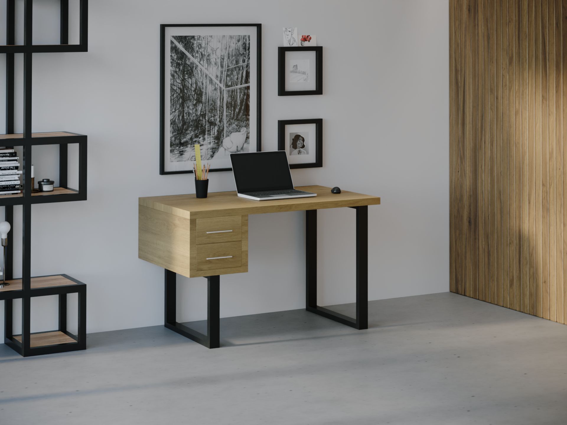

Компьютерный стол HYGGE HG030 Кристиансунд 120 х 80 х 75 см ДСП Дуб Светлый