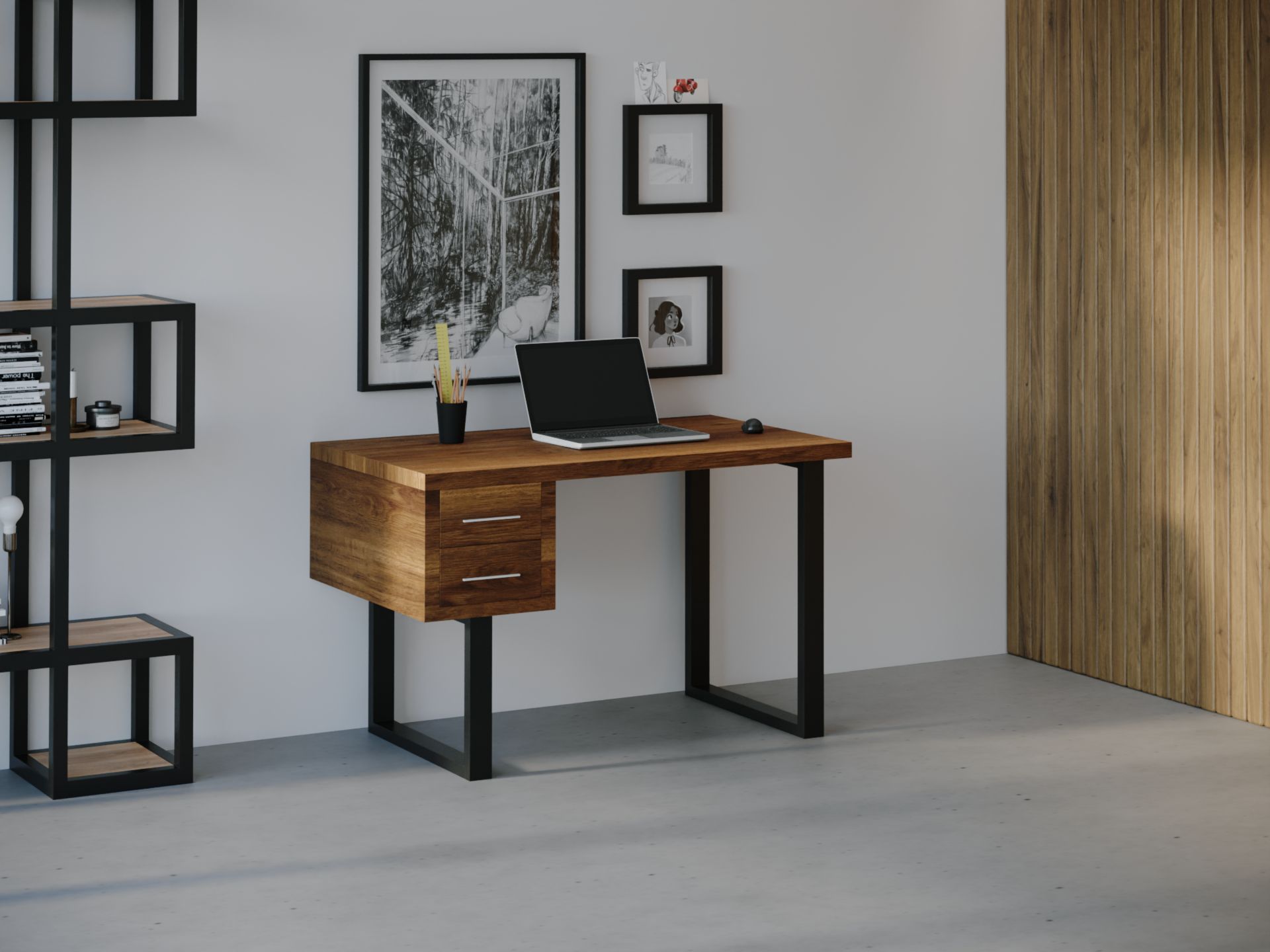 

Компьютерный стол HYGGE HG030 Кристиансунд 135 х 80 х 75 см ДСП Дуб Ореховый