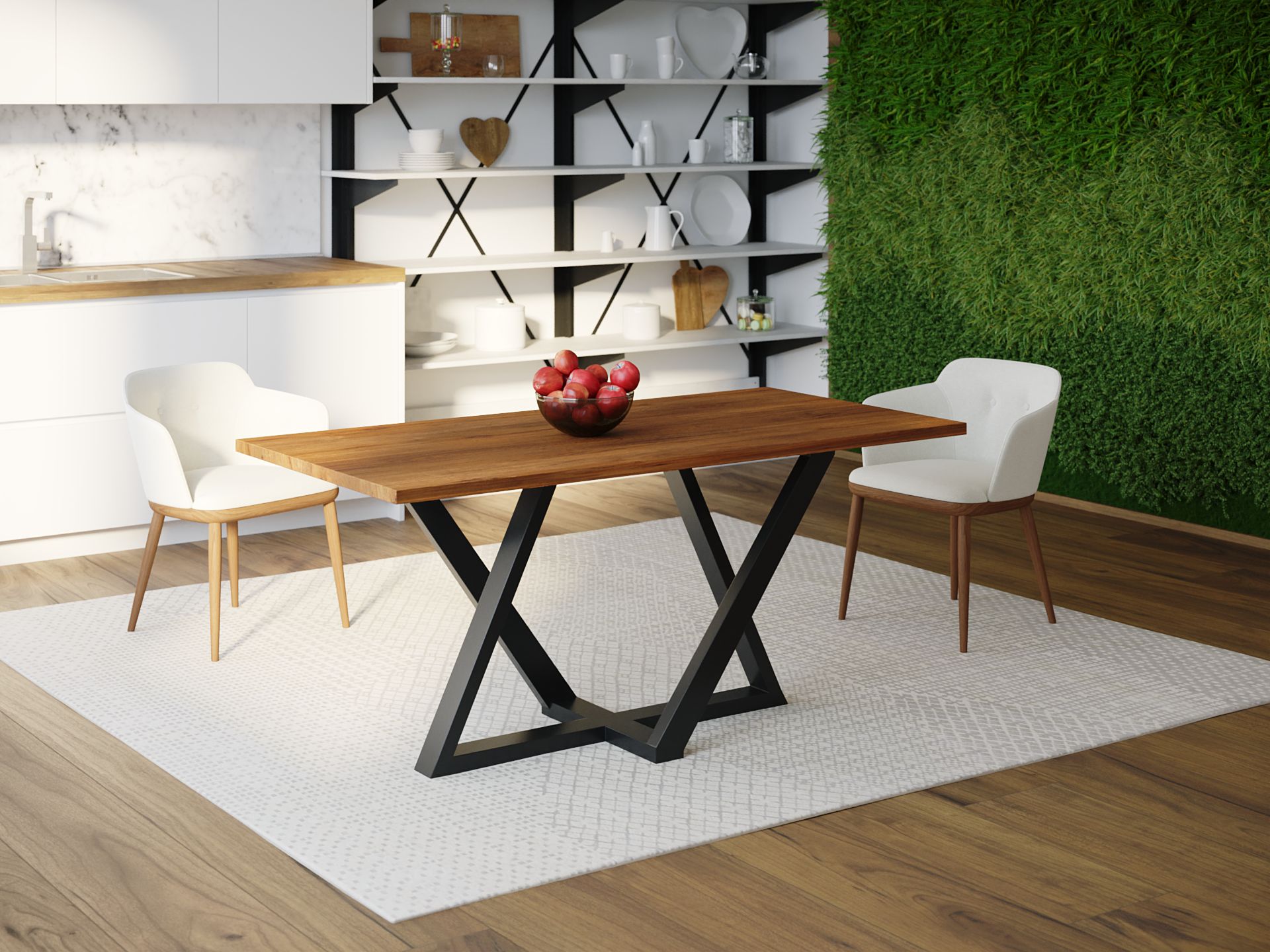 

Обеденный стол HYGGE HG041 Освольд 120 х 80 х 75 см ДСП Дуб Ореховый