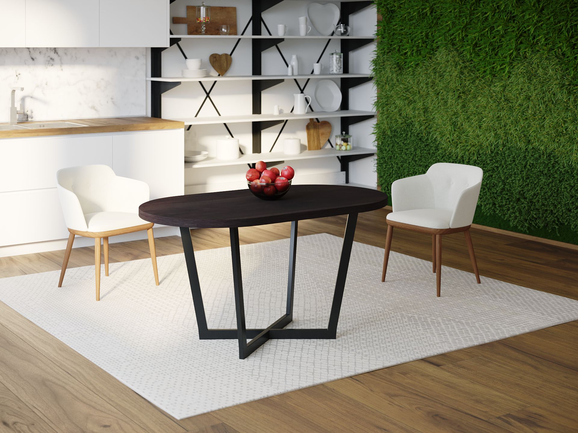 

Обеденный стол HYGGE HG020 Бурно 120 х 80 х 75 см ДСП Дуб Венге