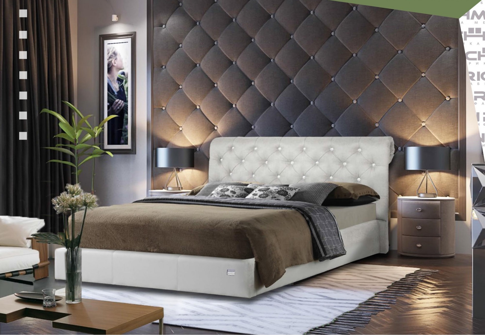 

Кровать London Standart 140 х 190 см Boom 01 Белая