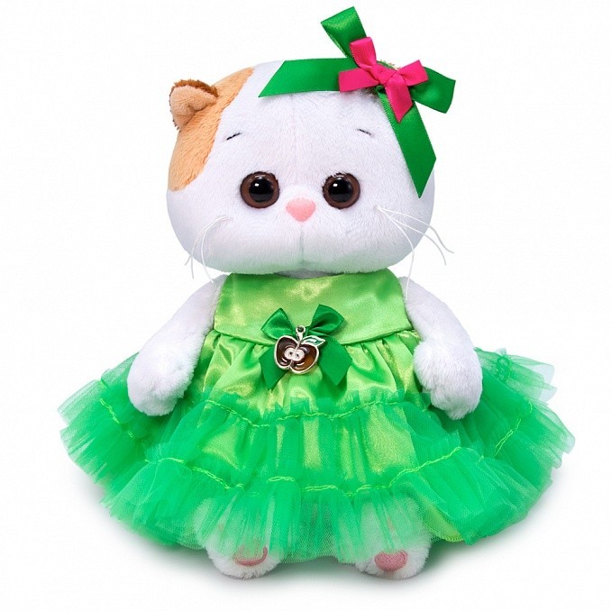 

Мягкая игрушка кошечка Ли-Ли бэби в платье с яблочком
