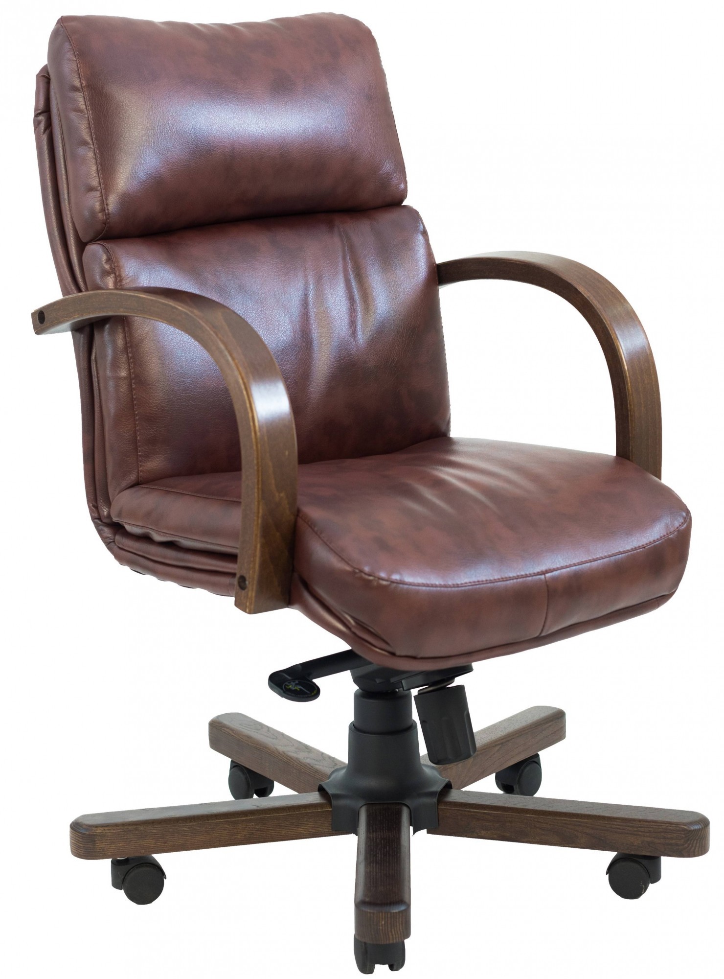 

Офисное Кресло Руководителя Dakota Мадрас Dark Brown Wood М1 Tilt Коричневое