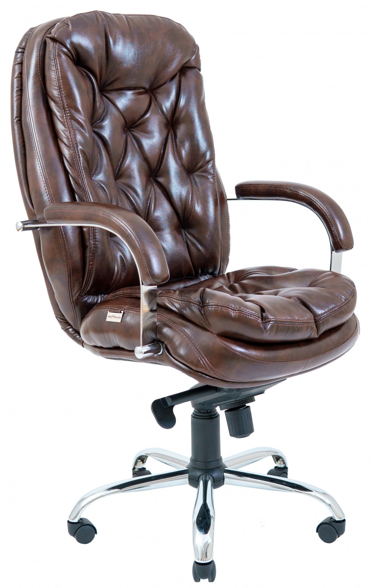 

Офисное Кресло Руководителя Венеция Мадрас Dark Brown Хром M1 Tilt Коричневое