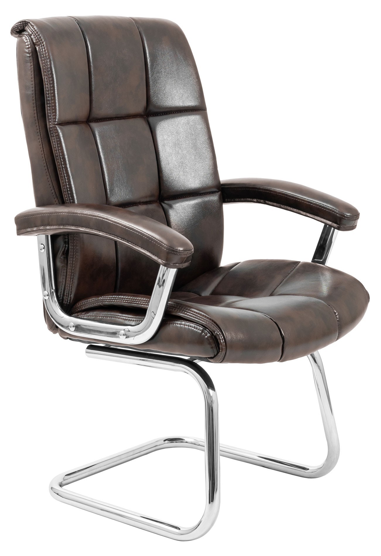 

Офисное Конференционное Кресло Arizona Титан Dark Brown CF Хром Коричневое