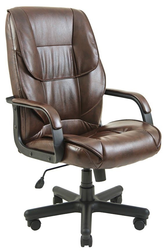 

Офисное Кресло Руководителя Foxy Мадрас Dark Brown ПлаStick Рич М2 AnyFix Коричневое