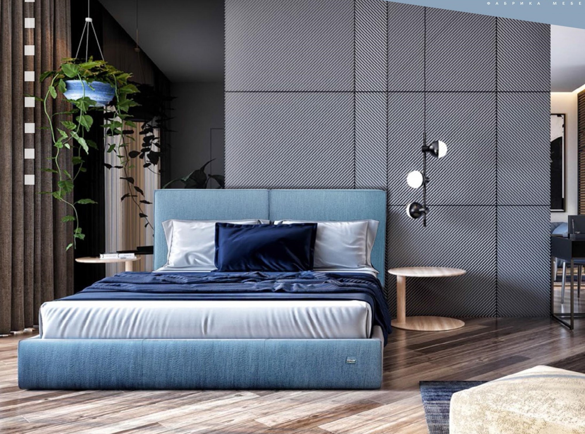 

Кровать Delhi Standart 140 х 200 см Jeans Синяя