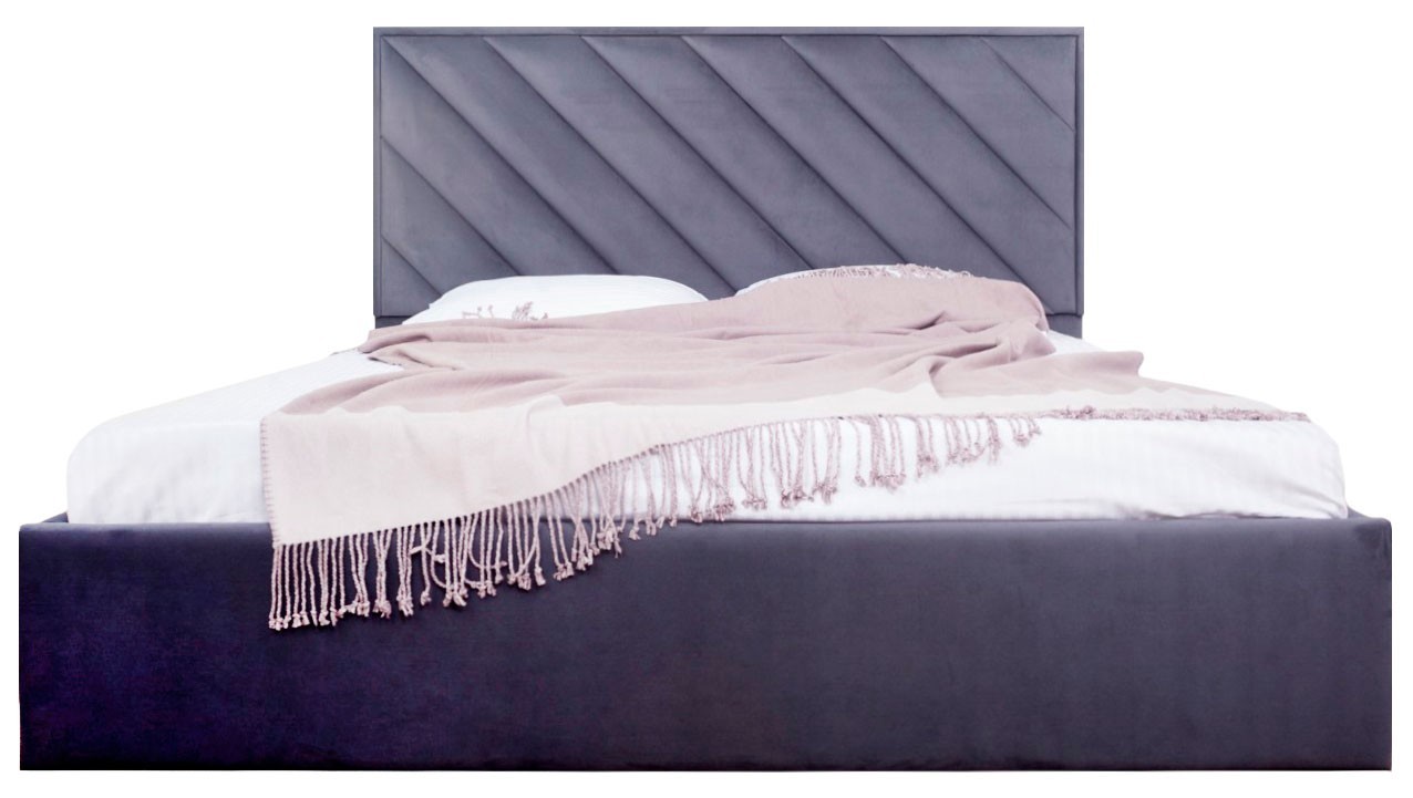 

Кровать Двуспальная Chicago Comfort 180 х 200 см Amore 32 С подъемным механизмом и нишей для белья Темно-серая