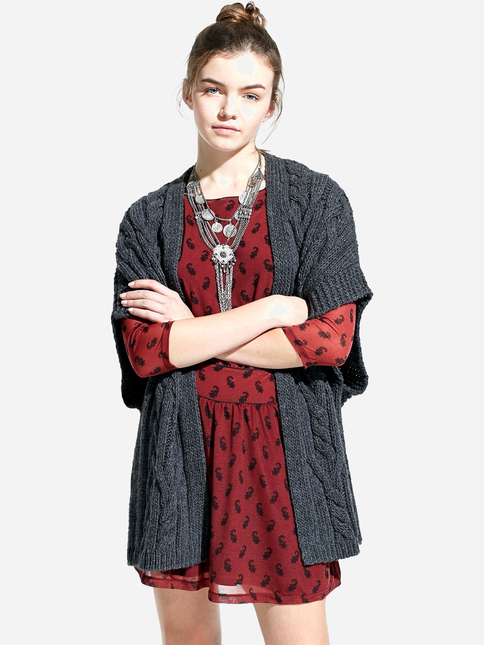 

Платье Mango 41090344 S Гранатовое