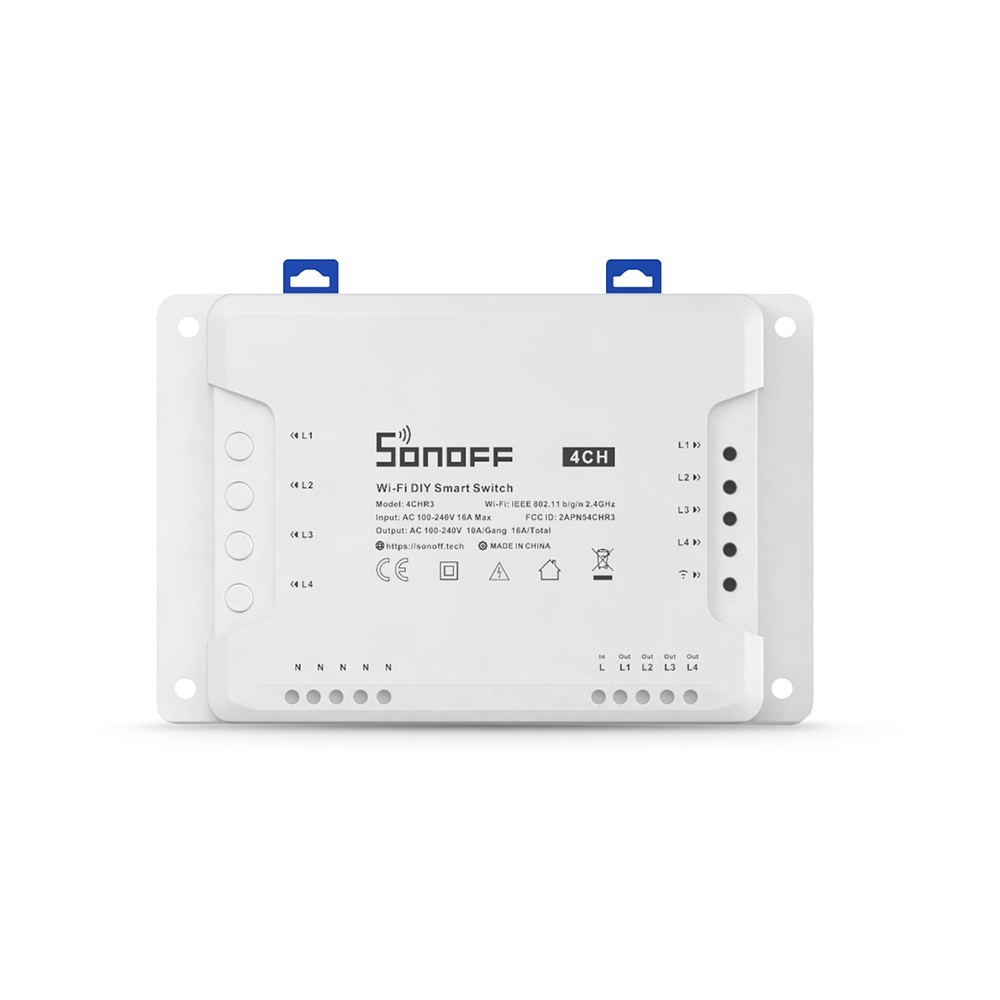 

Wi-Fi реле Sonoff 4Ch R3 на 4 канала на din рейку