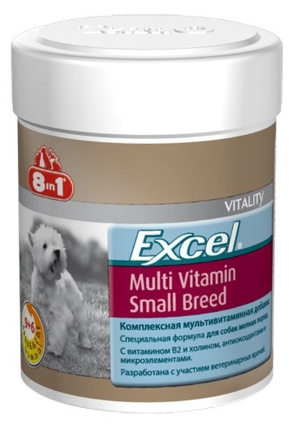 

Мультивитаминный комплекс 8in1 Excel Multi Vitamin Small Breed для собак мелких пород таблетки 70 шт