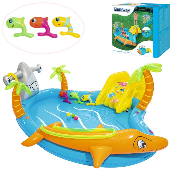 

Надувной игровой комплекс с горкой и бассейном Bestway 53067