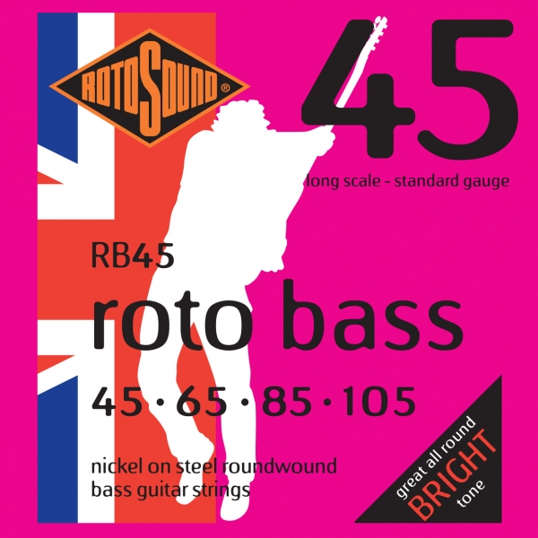 

Rotosound RB45 Roto Bass Nickel Roundwound 45-105 Standard