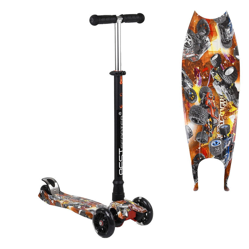 

Самокат MAXI Best Scooter 779-1537, черный с коричневым