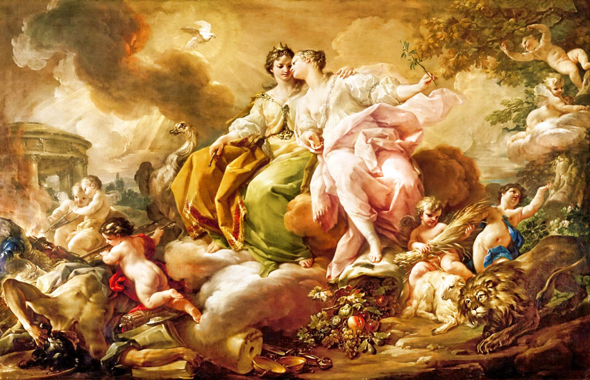 

Фотообои Динго Фреска Giaquinto Corrado Justice And Peac Винтаж №8745v