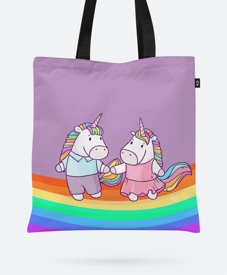 

Авоська Lamasoul з принтом "Unicorns on the Rainbow"
