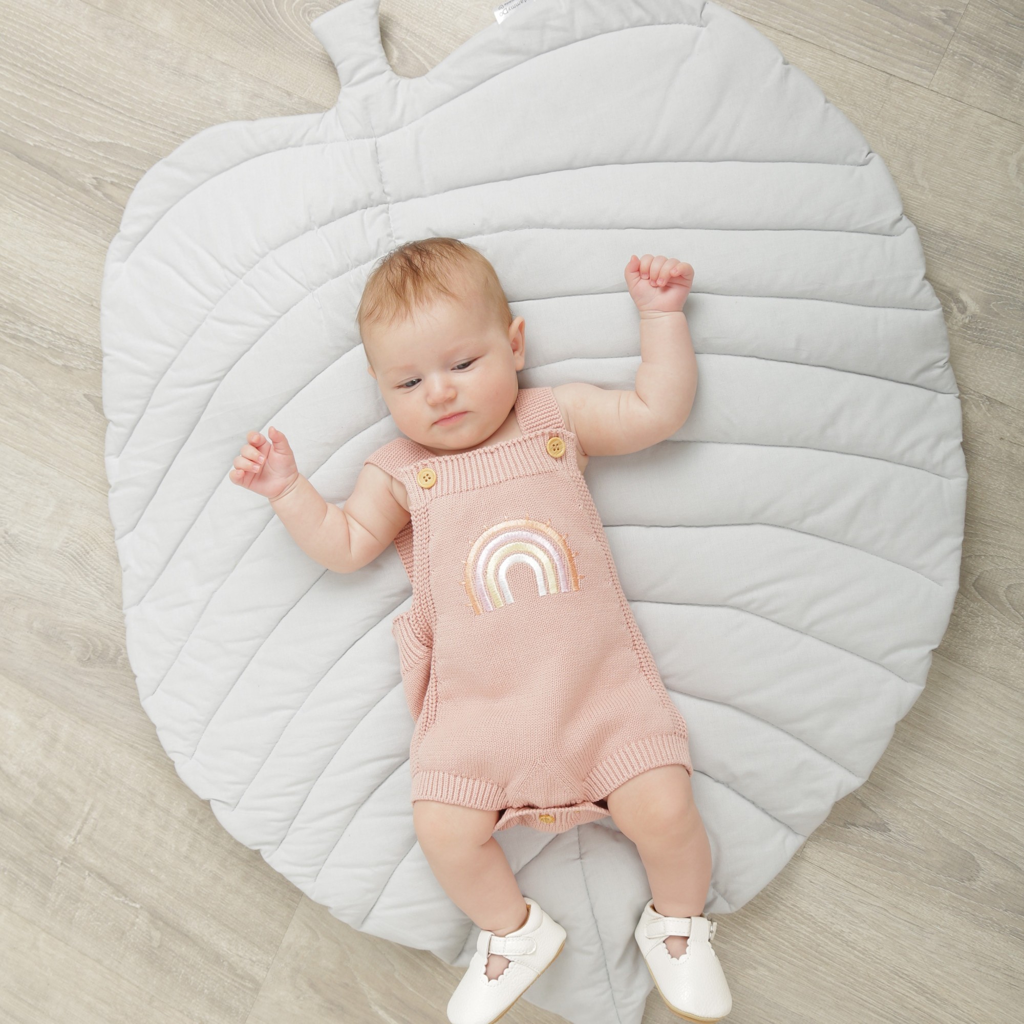 

Боди вязаное Cathery Baby Store Rainbow розовое с радугой размер 0-6 мес.
