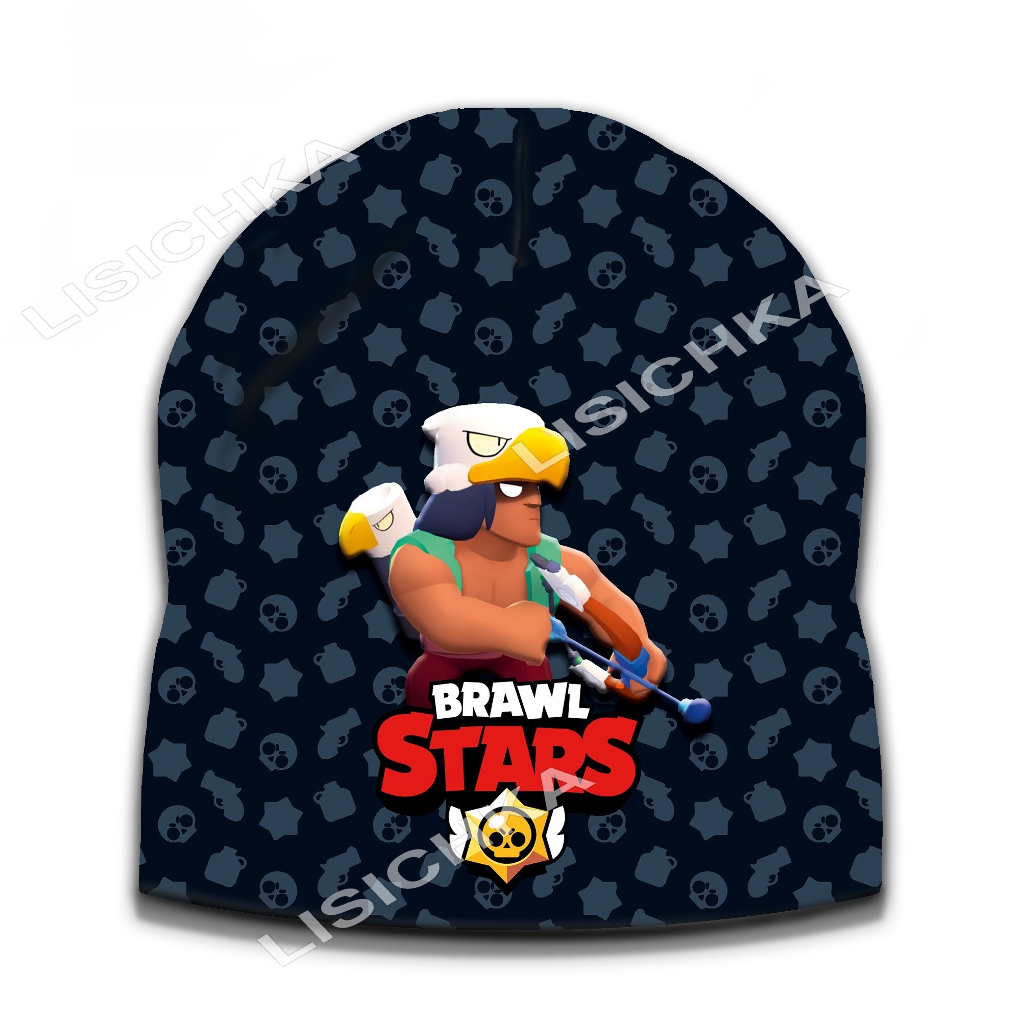 

Демисезонная шапка Brawl Stars, темно-серая с Бо