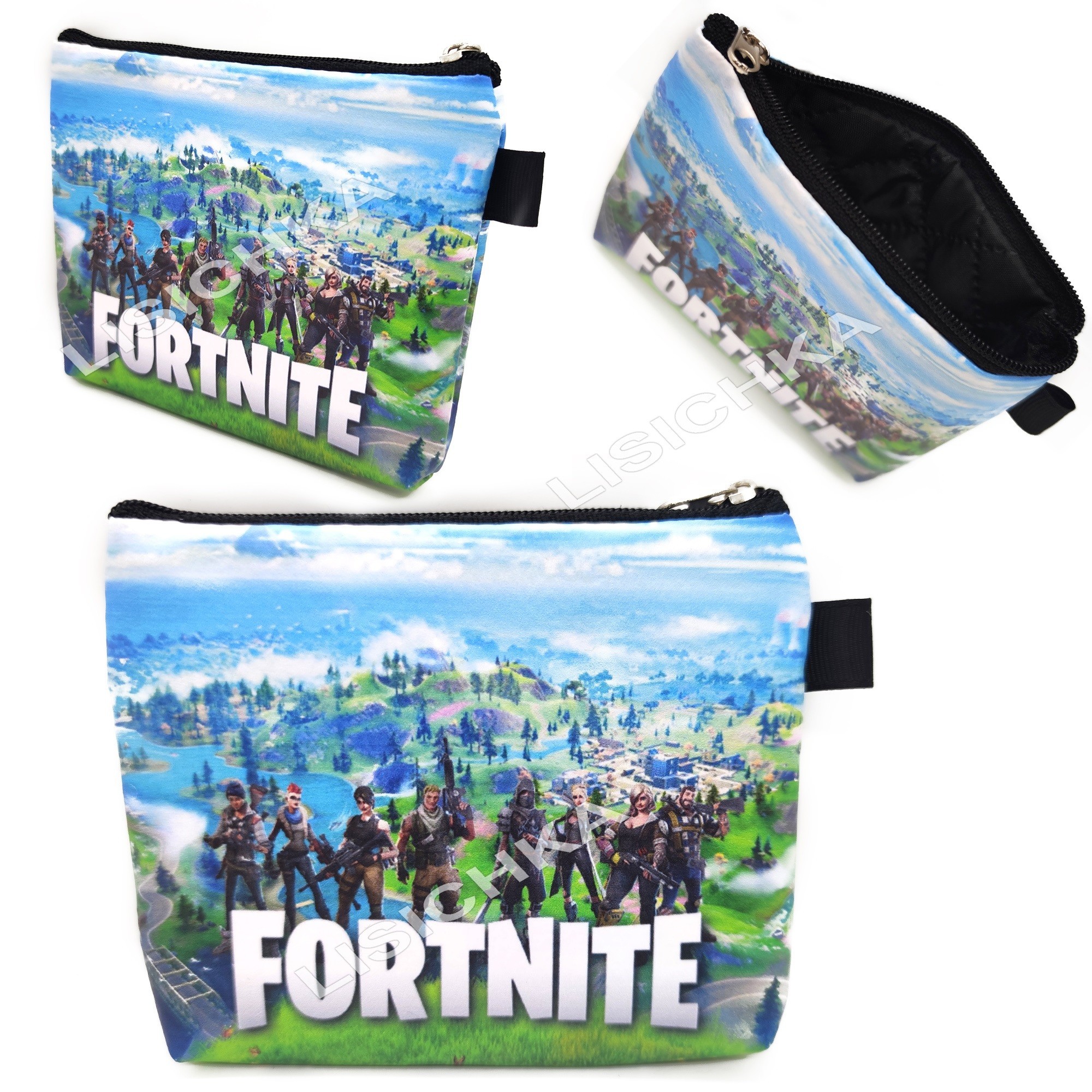 

Кошелек Foxstyle Фортнайт прямоугольный на змейке, Fortnite