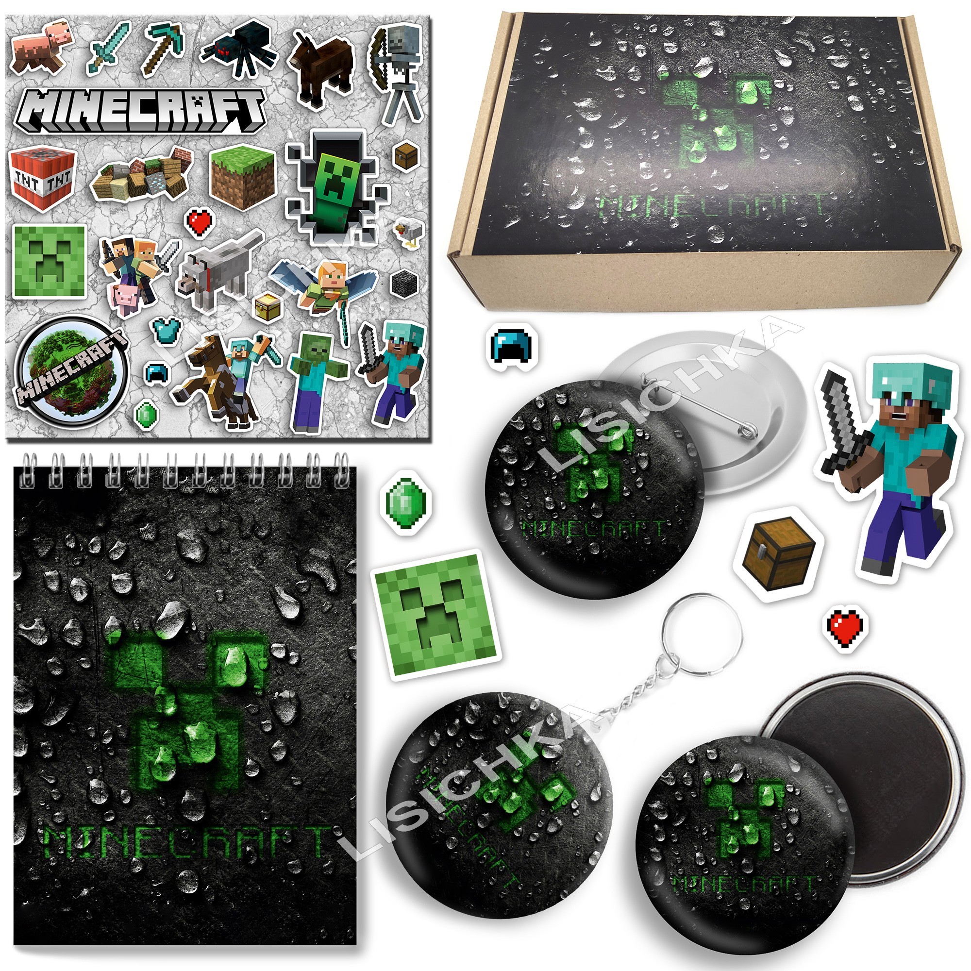 

Подарочный мини-Бокс Foxstyle Майнкрафт отличный подарок всем фанатам игры Minecraft