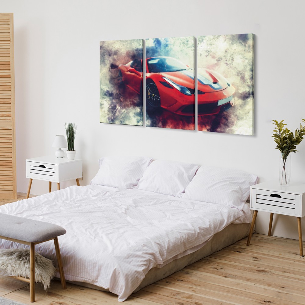 

Модульная картина из трех частей Ferrari 96x60 см