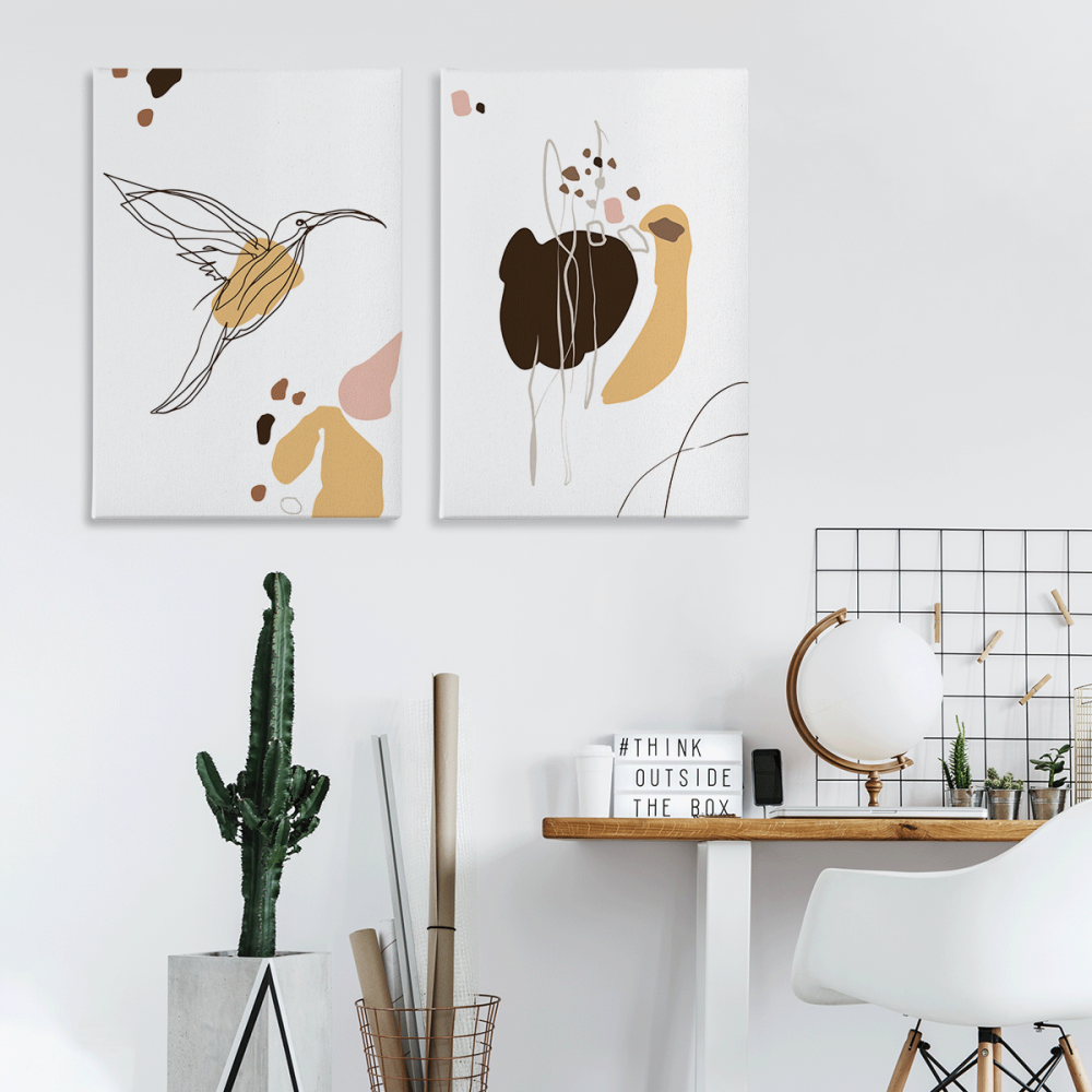 

Модульная картина из двух частей Колибри 123x80 см
