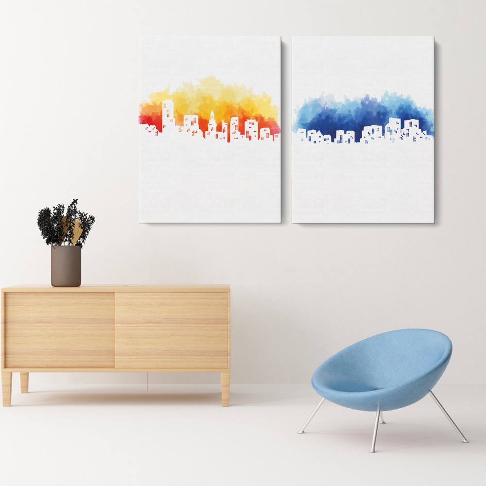 

Модульная картина из двух частей Color City 93x60 см