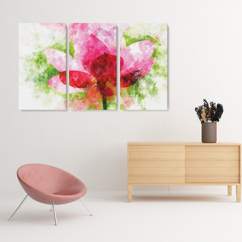 

Модульная картина из трех частей Flower 126x80 см