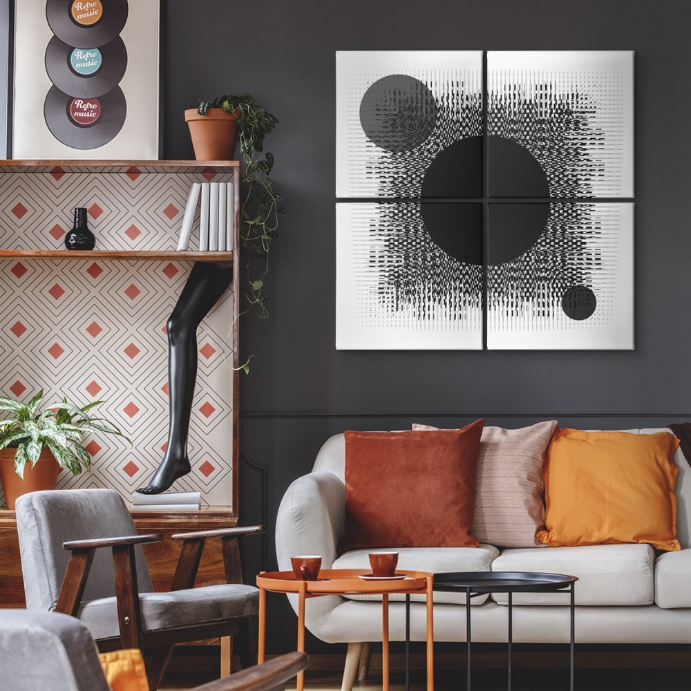 

Модульная картина из четырех частей Black universe 153x153 см