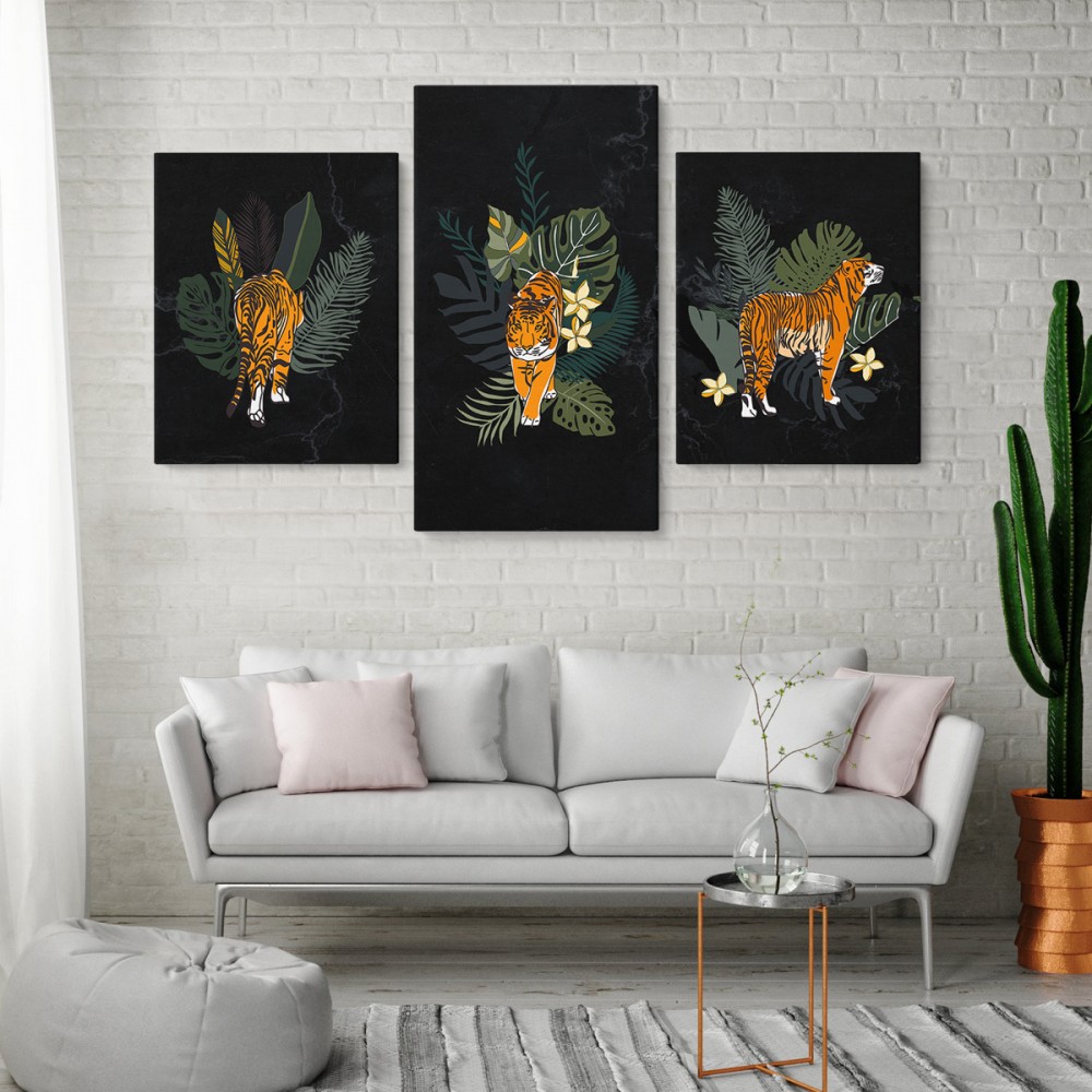

Модульная картина из трех частей Gold Nature 96x60 см