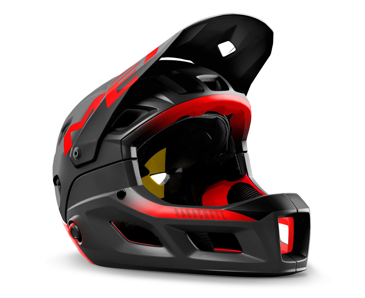 

Шлем MET PARACHUTE MCR MIPS CE BLACK RED | MATT GLOSSY 56-58 см