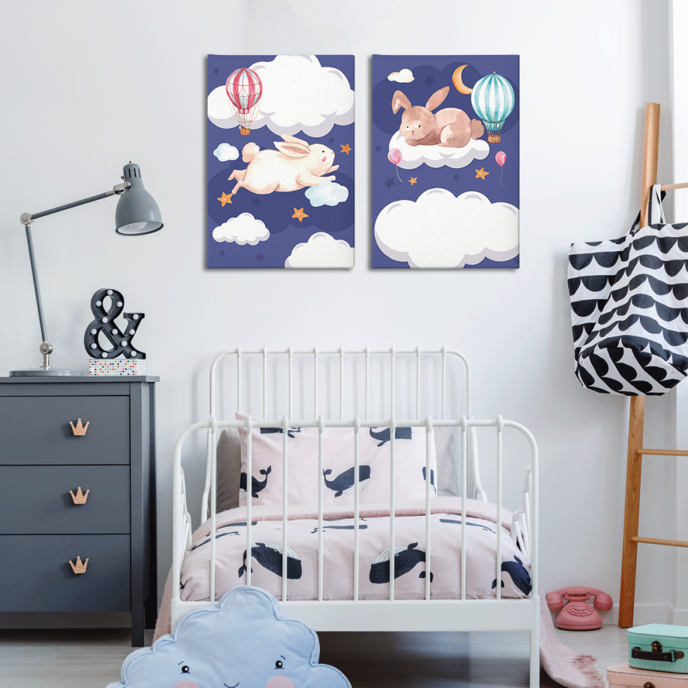 

Модульная картина из двух частей Funny Bunny 93x60 см