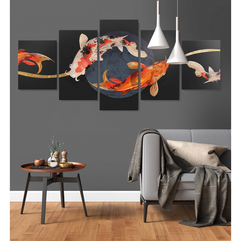 

Модульная картина из пяти частей Fish 162x80 см