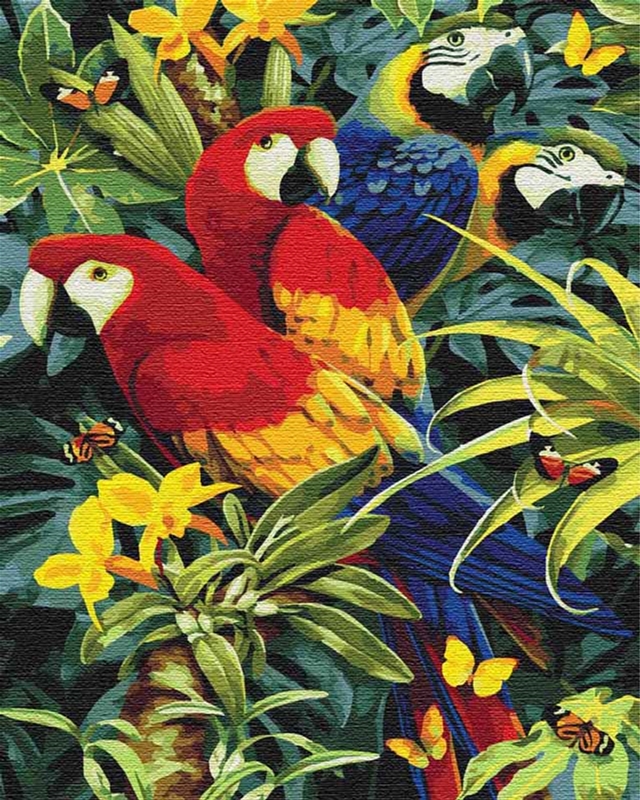 

Картина по номерам Идейка Разноцветные попугаи 40х50 см (КНО4028) (4823104312260)