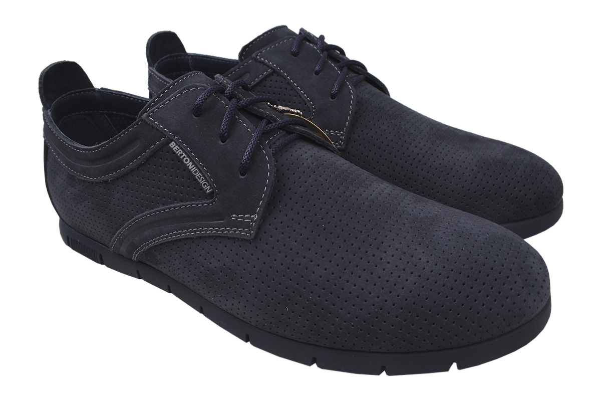 

Туфлі чоловічі Bertoni Нубук, колір синій 28-20LTCP 45