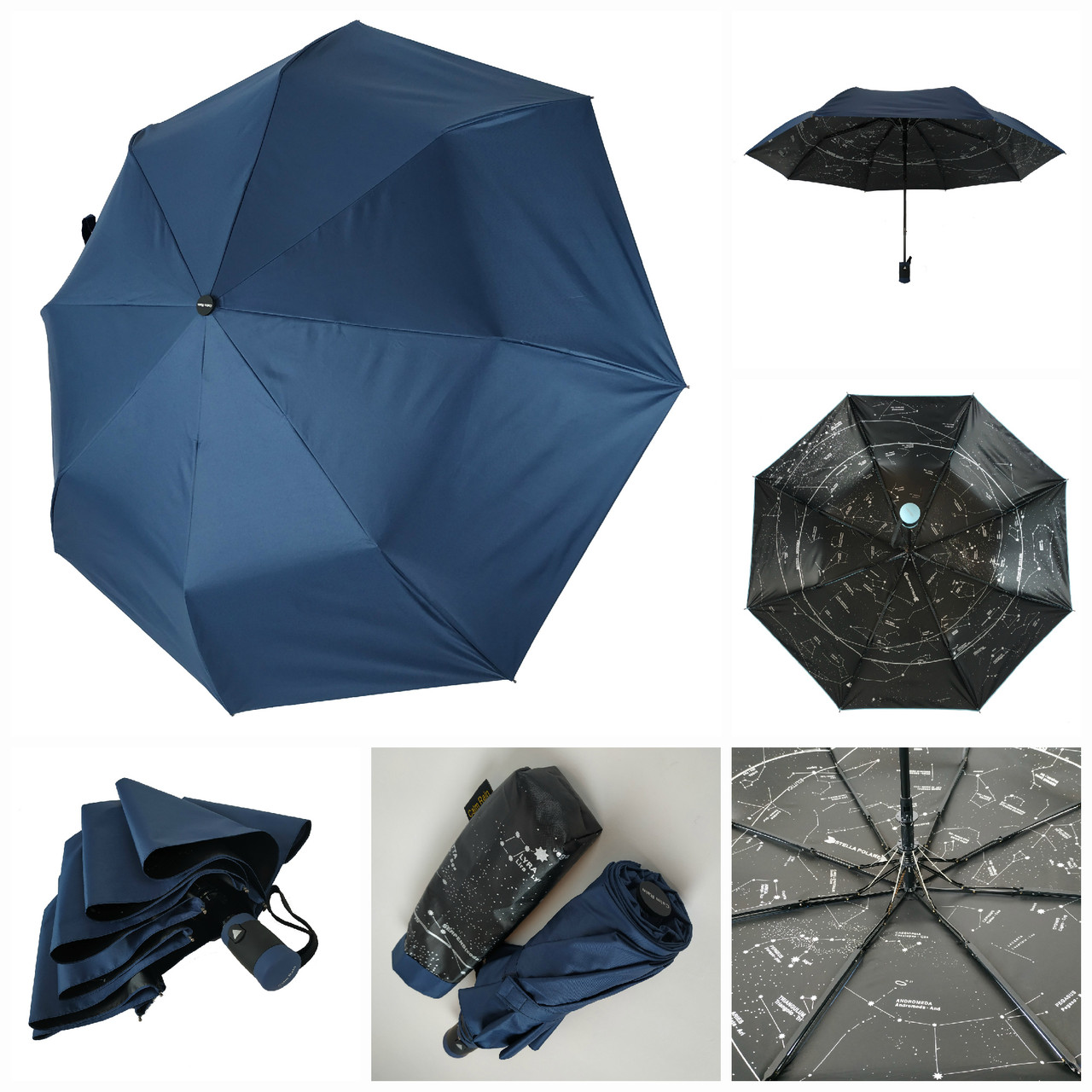 

Однотонный зонт-полуавтомат "ЗВЕЗДНОЕ НЕБО" от фирмы "Max", темно синий. 3065-5