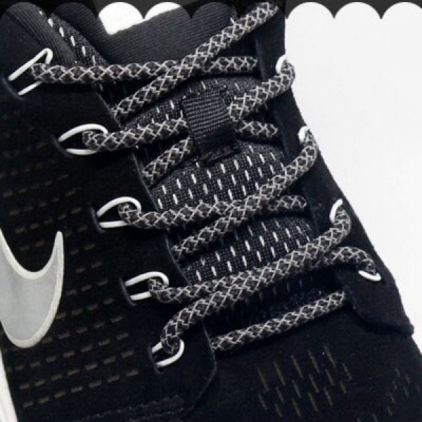 

Шнурки не эластичные, со светоотражающей нитью Firepower Темно-серые 100см