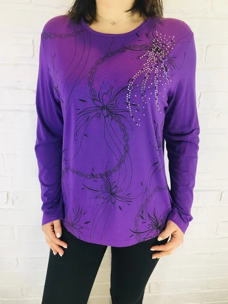 

Батник женский Moda Love 1036 фиолетовый XXL