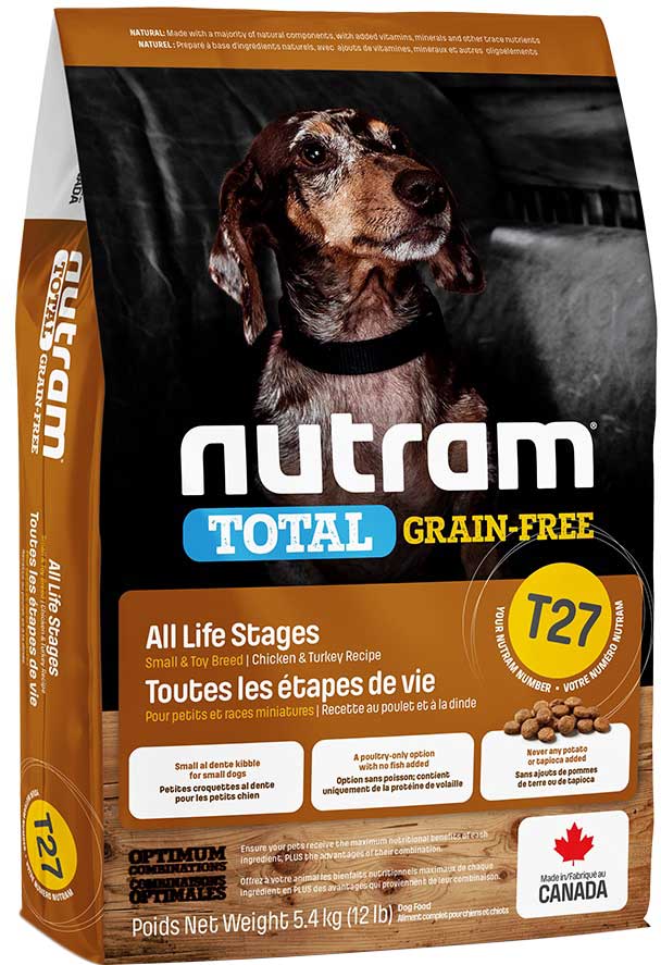 

Сухой корм Nutram T27 Total Grain-Free Turkey Chicken Small Breed Dog 5.4 кг